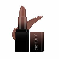 Swiss Beauty Hd Matte Pigmented Smudge Proof Lipstick | Creamy Matte Long Stay Lipstick | Cute Nude, 3.5G|