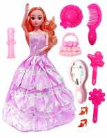 Amitasha Fashion Doll Set for Girls with Beauty Accessories - Hair Clips, Hair Comb, Hand Mirror