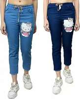 Jegging For Girls  (Multicolor, Pack of 2)