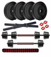 Symactive PVC 12 Kg 3-in-1 Convertible Dumbbells Fitness Kit