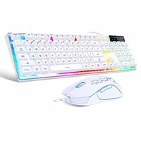 MageGee Gaming Keyboard and Mouse Combo, K1 LED Rainbow Backlit Keyboard with 104 Key Computer PC Gaming