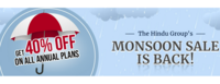 The Hindu Monsoon Sale-Get 40% Off on All Annual Plans