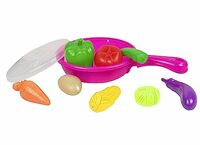 itoys Vegetable Set with Pan for Kids 10 Pcs of Different Fruits