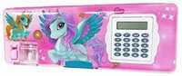 dishvy Inbuilt Calculator & Sharpner Beautiful Unicorn Pencil Box Geometry Box  (Multicolor) - MOQ 2