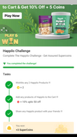 Flipkart - Happilo Challenge earn 5 Super Coins + Extra 10% off