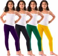 Legging For Girls  (Multicolor Pack of 4)