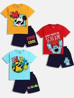 SmartRAHO Boys Casual T-shirt Shorts (Multicolor)