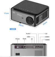 PLAY MP7 Advance 1080 Full HD LED WiFi 3D Mini Projector with 300-Inch Display & 3500 Lumens Brightness, Video Beamer Smart Phone Mirroring Portable Projector for Home Theater & Office
