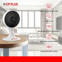 CP PLUS 2MP Full HD Smart Wi-fi CCTV Home Security Camera | 2Way Talk | Motion Detect | Human Detection | Supports ONVIF| Night Vision | Supports SD Card (Up to 256 GB) - CB21