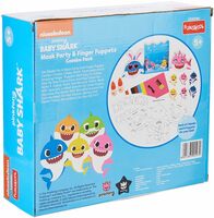 Funskool Handy Crafts Baby Shark Mask Party & Finger Puppets for Toy Birthday Themed Party, Make 2 Soft Masks & 6 Finger Puppets for Boys & Girls Aged 5 Years +,Art & Craft kit