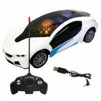 NHR 4 Function Remote Control Car, Racing/ Sports Car, New Model RC Car with LED Light for Kids (3+ Years, White)