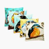 Home Centre Corsica Printed Birds Cushion Covers - Set of 5 Pcs. 40 x 40 cm, Multicolour, Standard (Corsica--Digital-Print-CUSHI2)