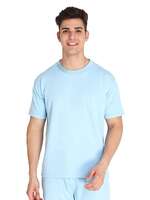 CHKOKKO Men's Terry Cotton Loose Fit Half Sleeves T-Shirt(Apply 10% Coupon)