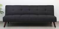 Luiz Sofa Cum Bed in Black Colour by Mintwud from Pepperfry