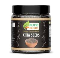Nutri Desire Chia Seeds for Weight Loss 250gm Raw Chia Seeds for Eating, Diet for Weight loss [Jar Pack]