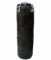 Venom Black Color, Filled Synthetic Leather Material Punching Bag/Kickboxing Bag/Takewondo Bag/Fitness Bag/Professional Training Bag with Hanging Chain