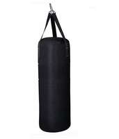 Venom Black Color, Unfilled (Empty), 3.0 Feet Long, SRF (Economical) Material Punching Bag/Kickboxing Bag/Takewondo Bag/Fitness Bag/Professional Training Bag with Hanging Straps