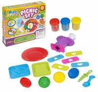Popsugar Picnic Food Making Set Pretend Play Dough Set with Accessories Toy for Kids, Multicolour