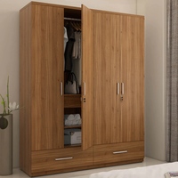 Kosmo Linden 4 Door Wardrobe in Natural Teak Finish(Starting from Rs.11999)