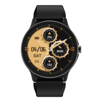 Noise Fit Curve Smartwatch with Bluetooth Calling (35.05mm TFT Display, Jet Black Strap)