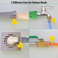 XML Hose Clamp Stainless Steel Water Pipe Clamp Range Turn Key Clamp Worm Gear Clamps Ideal for Plumbing Adjustable (Pack of 4)