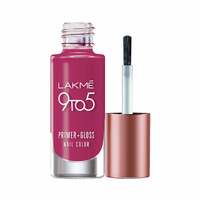 Lakmé 9 to 5 Primer + Gloss Nail Colour, Magenta Mix, 6 ml