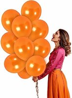 Crackles Orange Metallic Balloons For  Decorations 50pcs 