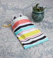 Multicolor Cotton Foldable Set Of 2 Shoe Organizers,