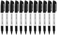 [ Minimum 2 Units ] Amazon Basics Permanent Fine Point Marker Set - Black - Pack of 12