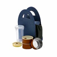 Suzec Steel Lunch Box Set (5 pcs, Black)