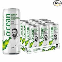 O'CEAN Energy Drink Sustainable Edition 330 Ml- Enriched With Plant-Based Natural Caffeine, Glucose & Vitamins|Pack of 12