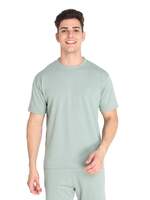 CHKOKKO Men's Terry Cotton Loose Fit Half Sleeves T-Shirt