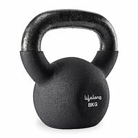 Lifelong Neoprene Cast Iron Kettlebell for Fitness and Workout, for Home Workout for Bodybuilding Weight Lifting - Single, Black (6kg-16kg, 6 Month Warranty)
