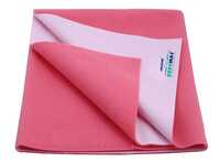Cozymat Dry Sheet Quick Waterproof Breathable Bed Protector & Crib Sheet (Size: 70cm X 50cm) Salmon Rose, Small