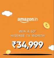 Cred Jackpot - get 10% off upto Rs.1250 coupon on 4k UltraHD TV in Amazon