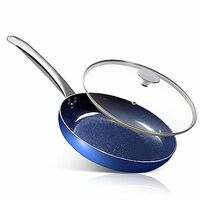 [ Apply 50% off Coupon ] Michelangelo Non Stick Frying Pan, 20cm Fry Pan with lid, Small Frying Pan with Lid, Omlette Egg Pan with Diamond Coating, Ceramic Frying Pan Nonstick