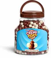 LuvIt Crème Pops | Choco & Vanilla Coated Pops With Crunchy Biscuit Centre | Crackles  (800)