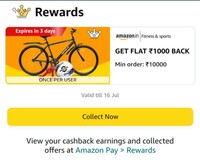 Get Flat ₹1000 Back Min Order: ₹10000 On Fitness And Sports 