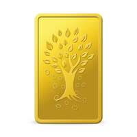 Kundan 1 gm, 24k(999.9) Yellow Gold Kalpataru Tree Precious Bar