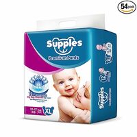 Supples Baby Pants Diapers, X-Large (12-17 kg), 54 Count