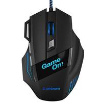 Ambrane Trone Wired Gaming Mouse with 7 Programmable Buttons, 3-Speed Customizable 3600 DPI, Comfortable Grip, Breathing LED Lighting, Fast Response Time, 1.5m Long USB Cable, Lightweight (Black)