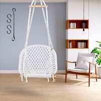 Curio Centre Make in India Premium D Shape Cotton Swing for Home & Hammock Chair