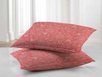 BSB HOME Prime Collections 100% Cotton Feel Double/Queen Size Bedsheets with 2 Pillow Covers Cotton, 180tc Floral Pink Bedsheets for Double Bed Cotton (7ft X 7.5ft)