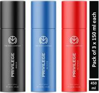THE MAN COMPANY Hero, Champion & Titan | Long-Lasting Deos Privilege Deodorant Spray - For Men  (450 ml, Pack of 3)
