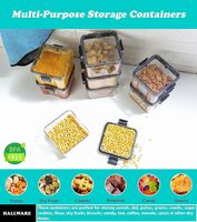 Prime Day Deal: Hallware™ BPA Free Kitchen Containers Set - 8-Piece Stackable, Airtight Storage for Groceries, Snacks, and More!