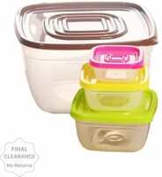 JAGUAR PLASTIQUE Plastic Utility Container  - 1080 ml  (Pack of 4, Multicolor)