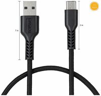 Amazon Brand - Solimo Unbreakable 3A Fast Charging Tough Braided Type C USB Data Cable