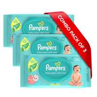 Pampers Baby Aloe Wipes with Lid, 216 Wipes (72 x Pack of 3)