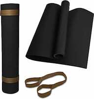 Cockatoo YM100 Yoga Mat For Women & Men, Anti Slip, EVA Material, (4mm-6mm) Exercise Mat For Home Gym |Yoga Mat For Gym Workout and Yoga Exercise (4MM, Black)