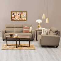 Home Centre Emily Fabric 5 Seater Sectional Sofa Set (Beige) [5% Coupon]